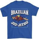 Brazilian Jiu Jitsu Mens T-Shirt 100% Cotton Royal Blue