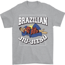 Brazilian Jiu Jitsu Mens T-Shirt 100% Cotton Sports Grey