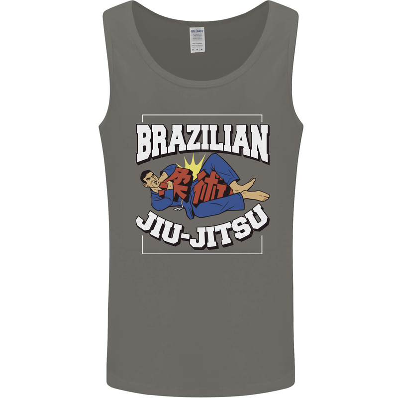 Brazilian Jiu Jitsu Mens Vest Tank Top Charcoal