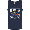 Brazilian Jiu Jitsu Mens Vest Tank Top Navy Blue