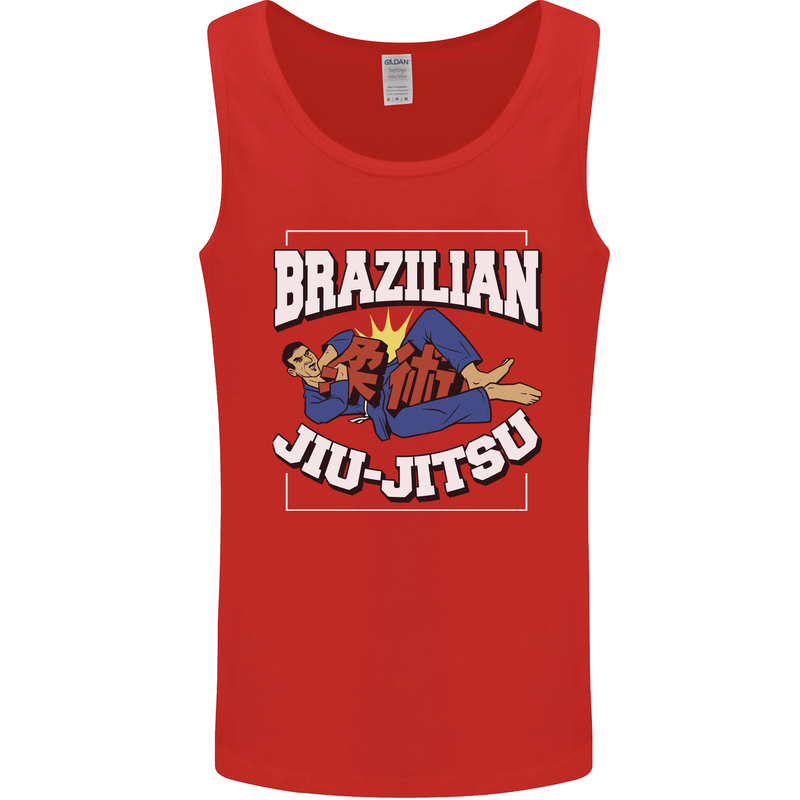 Brazilian Jiu Jitsu Mens Vest Tank Top Red