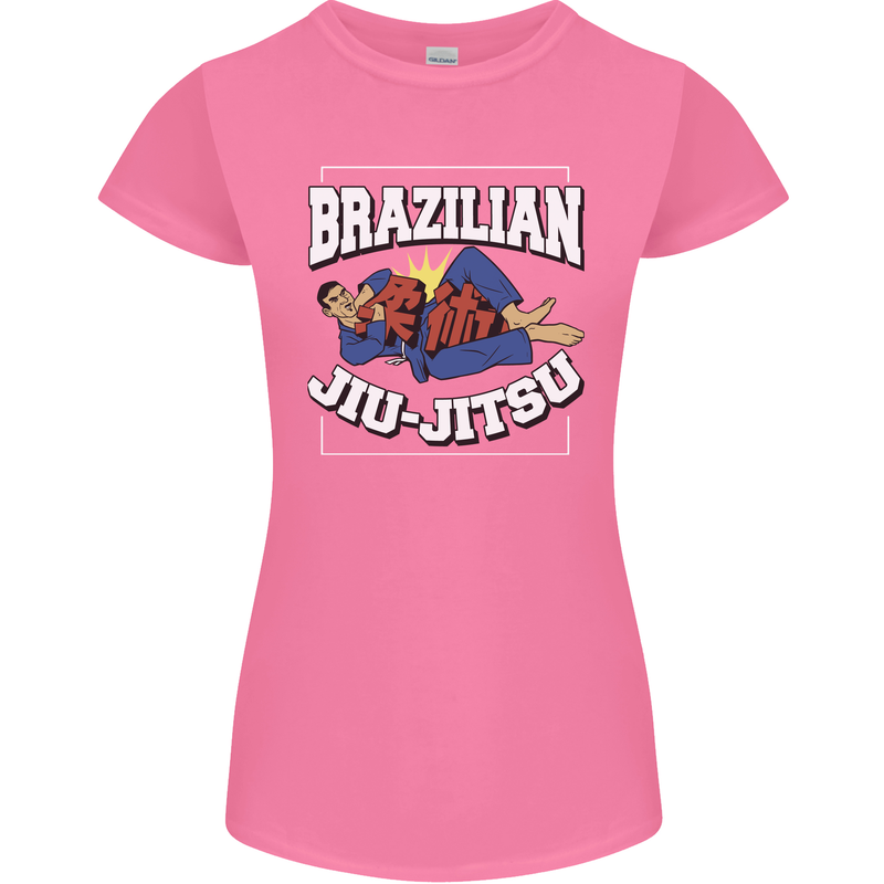 Brazilian Jiu Jitsu Womens Petite Cut T-Shirt Azalea