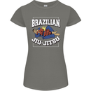 Brazilian Jiu Jitsu Womens Petite Cut T-Shirt Charcoal