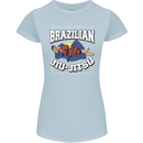 Brazilian Jiu Jitsu Womens Petite Cut T-Shirt Light Blue