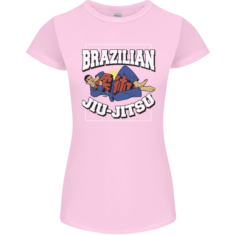 Brazilian Jiu Jitsu Womens Petite Cut T-Shirt Light Pink
