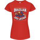 Brazilian Jiu Jitsu Womens Petite Cut T-Shirt Red