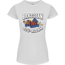 Brazilian Jiu Jitsu Womens Petite Cut T-Shirt White