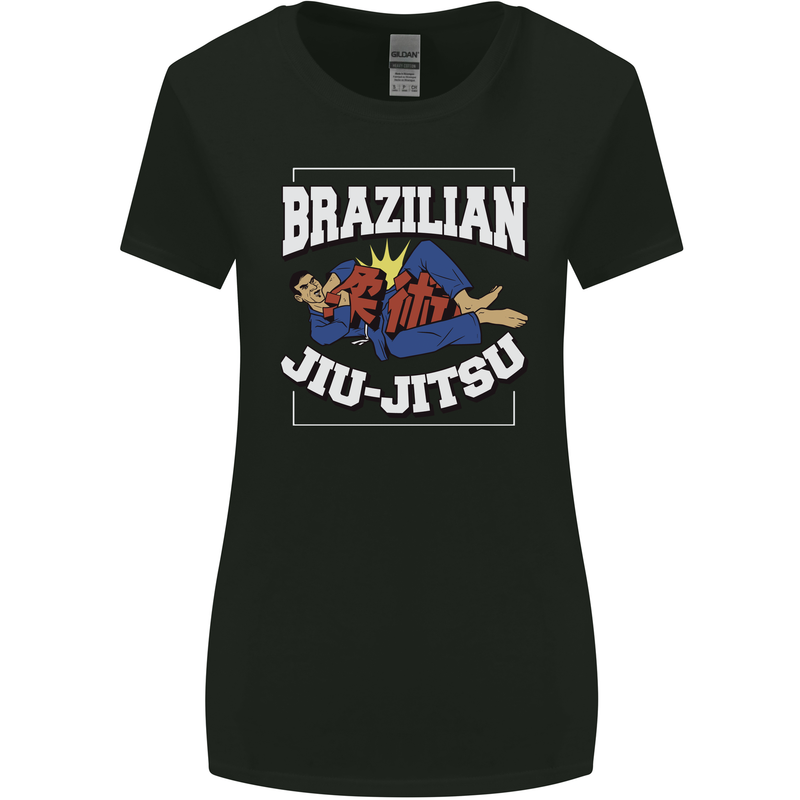 Brazilian Jiu Jitsu Womens Wider Cut T-Shirt Black