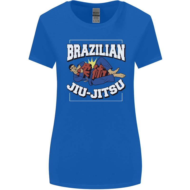 Brazilian Jiu Jitsu Womens Wider Cut T-Shirt Royal Blue