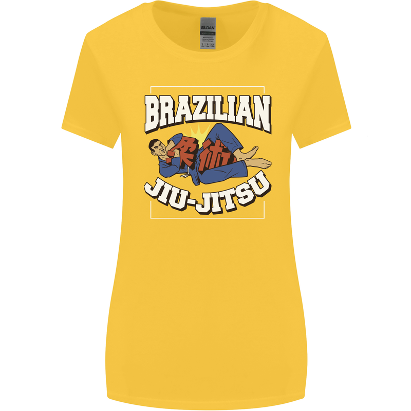 Brazilian Jiu Jitsu Womens Wider Cut T-Shirt Yellow