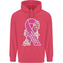 Breast Cancer Awareness Bow Childrens Kids Hoodie Heliconia