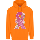 Breast Cancer Awareness Bow Childrens Kids Hoodie Orange