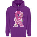 Breast Cancer Awareness Bow Childrens Kids Hoodie Purple