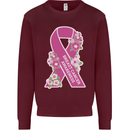 Breast Cancer Awareness Bow Kids Sweatshirt Jumper Maroon