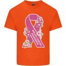 Breast Cancer Awareness Bow Kids T-Shirt Childrens Orange