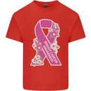 Breast Cancer Awareness Bow Kids T-Shirt Childrens Red