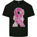 Breast Cancer Awareness Bow Mens Cotton T-Shirt Tee Top Black