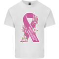 Breast Cancer Awareness Bow Mens Cotton T-Shirt Tee Top White
