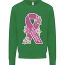 Breast Cancer Awareness Bow Mens Sweatshirt Jumper Irish Green