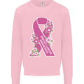 Breast Cancer Awareness Bow Mens Sweatshirt Jumper Light Pink