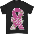 Breast Cancer Awareness Bow Mens T-Shirt 100% Cotton Black