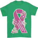Breast Cancer Awareness Bow Mens T-Shirt 100% Cotton Irish Green