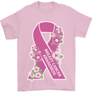 Breast Cancer Awareness Bow Mens T-Shirt 100% Cotton Light Pink