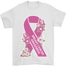 Breast Cancer Awareness Bow Mens T-Shirt 100% Cotton White