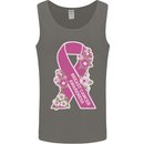 Breast Cancer Awareness Bow Mens Vest Tank Top Charcoal