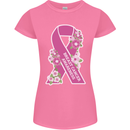 Breast Cancer Awareness Bow Womens Petite Cut T-Shirt Azalea