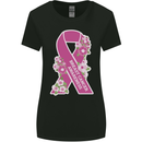 Breast Cancer Awareness Bow Womens Wider Cut T-Shirt Black