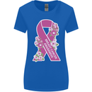 Breast Cancer Awareness Bow Womens Wider Cut T-Shirt Royal Blue