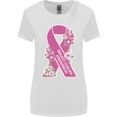 Breast Cancer Awareness Bow Womens Wider Cut T-Shirt White
