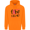 Breast Cancer Awareness Fake Boobs Childrens Kids Hoodie Orange