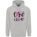 Breast Cancer Awareness Fake Boobs Childrens Kids Hoodie Sports Grey
