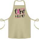 Breast Cancer Awareness Fake Boobs Cotton Apron 100% Organic Khaki