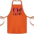 Breast Cancer Awareness Fake Boobs Cotton Apron 100% Organic Orange