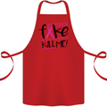 Breast Cancer Awareness Fake Boobs Cotton Apron 100% Organic Red