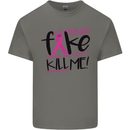 Breast Cancer Awareness Fake Boobs Kids T-Shirt Childrens Charcoal