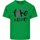 Breast Cancer Awareness Fake Boobs Kids T-Shirt Childrens Irish Green