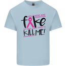 Breast Cancer Awareness Fake Boobs Kids T-Shirt Childrens Light Blue