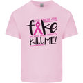 Breast Cancer Awareness Fake Boobs Kids T-Shirt Childrens Light Pink