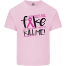 Breast Cancer Awareness Fake Boobs Kids T-Shirt Childrens Light Pink