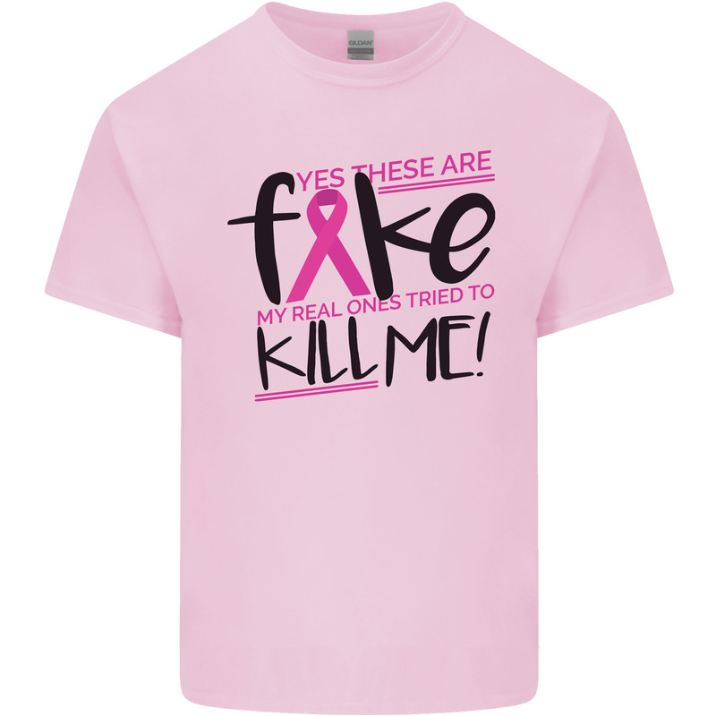 Breast Cancer Awareness Fake Boobs Kids T-Shirt Childrens Light Pink