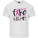 Breast Cancer Awareness Fake Boobs Kids T-Shirt Childrens White