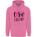 Breast Cancer Awareness Fake Boobs Mens 80% Cotton Hoodie Azelea