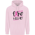 Breast Cancer Awareness Fake Boobs Mens 80% Cotton Hoodie Light Pink