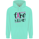 Breast Cancer Awareness Fake Boobs Mens 80% Cotton Hoodie Peppermint
