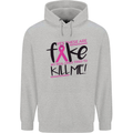 Breast Cancer Awareness Fake Boobs Mens 80% Cotton Hoodie Sports Grey