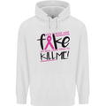 Breast Cancer Awareness Fake Boobs Mens 80% Cotton Hoodie White